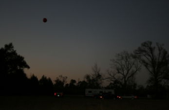 Time to operate Night shot of Balloon