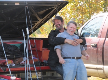K5MOZ and WD5BJT glad to see one another.