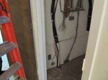 PULLING CABLE IN PHONE ROOM 22 FLOORS