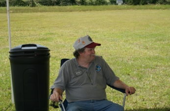 Charlie WD5BJT resting after helping cook.