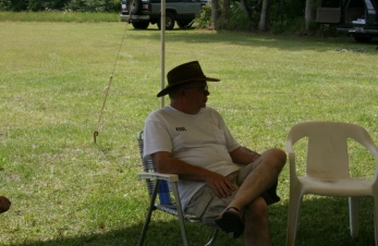 Cecil K5DL talking about the upcoming field day set up